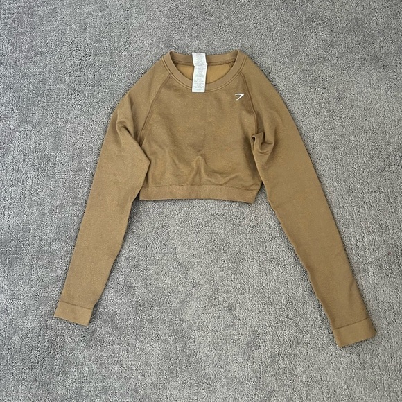 Gym Shark Light Brown Top And Leggings Set - Picture 1 of 7